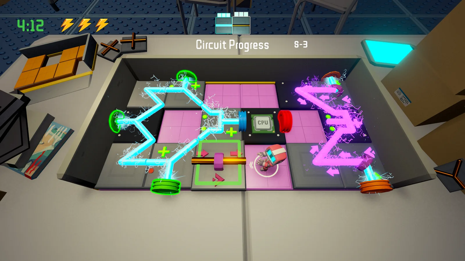 Tiny Circuits press asset: Puzzle In Progress (HUD)